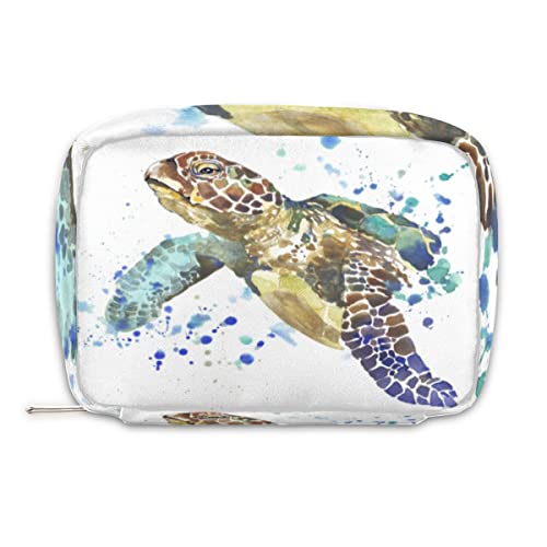 Trousse de toilette en forme de tortue pour homme et femme - Étanche - Fermeture éclair - Organiseur pour voyage d'affaires, multicolore, 6.7 x 5 x 2.8 inches Cover