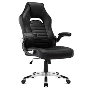 IntimaTe WM Heart Gamingstoel, bureaustoel, gaming stoel Pro hoge rugleuning, kunstleer, ergonomisch design, verstelbare armleuning, draaistoel (zwart)