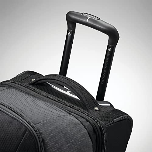 High Sierra Fairlead 22 Inch Drop Bottom Portable Wheeled Rolling Polyester Duffel Travel Bag with Recessed Telescoping Handle, Mercury
