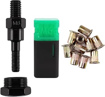 Rivet Nut Tool Mandrel M6 and 10 Rivet Nuts Set