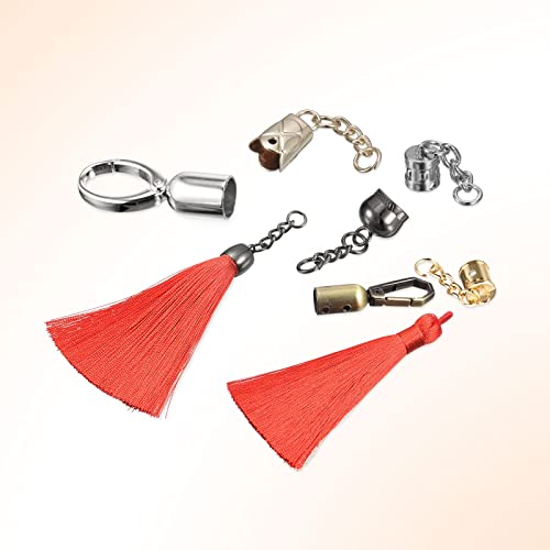 Capuchons d'extrémité de cordon rigides à vis pour fixer vos pompons et sangles de sac