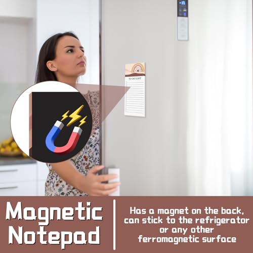 GOTDYBST 3 Stück To Do Listen Block, To Do Planer, 150 Blatt Tränenpapier, Magnetisch Notizblock, Büro Zubehör Einfache Pläne Für Den Alltag Oder Das Büro