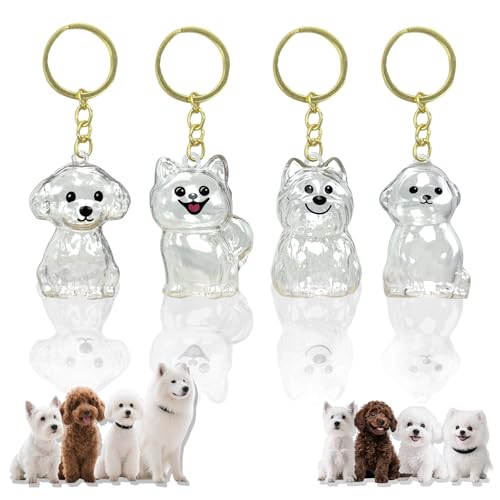 4 Pack Dog Hair Keychain | Set for pet -