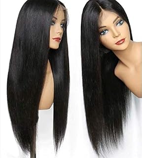 Kabello Long Silky Straight Human Hair Wig Women Front Lace Hair Wig Black Pack Of 1 Price In India