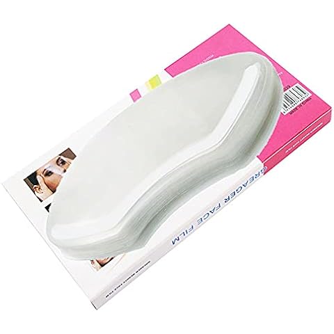 LWBTOSEE 50pcs Eyebrow Shield Hair Cutting Protection Supplies Disposable Salon Hairspray Masks Face Hairspray Shield Film For Hair Salon Cover