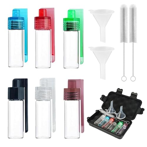 GROTOLY 6PCS Spice Containers with Spoon, Mini Bottle Spice Dispenser, Travel Spice Containers for Camping Outdoor Picnic Kitchen