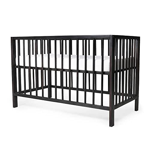 Image of Wakefit Baby Cot | 1 Year Warranty | Baby Crib, Cradle for Baby, Baby Cot Bed, Wooden Cradle for Baby, 2-Level Height Adjustable - Rapunzel (Sheesham Wood, American Walnut, Age 0-4 Years)