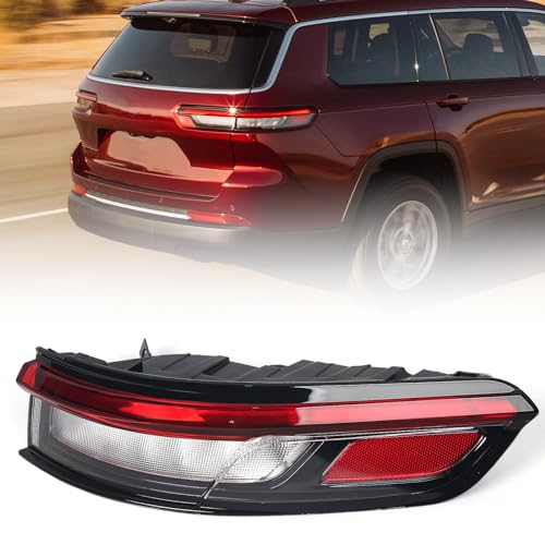 Huray Right Outer Tail Light Fit for Jeep Grand Cherokee/Jeep Grand Cherokee L 2021-2024 OE Factory RH Taillight LED Rear Lamp Assembly Replacement for 68421132AD Passenger Side