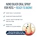 SilverMD Pet Dental Care Spray for Dogs & Cats, 8 Oz, Breath Freshener & Oral Hygiene Solution with Nano Silver & Tartar Buildup Support, Teeth Cleaning Gum Spray, Gentle Formula, No Brushing