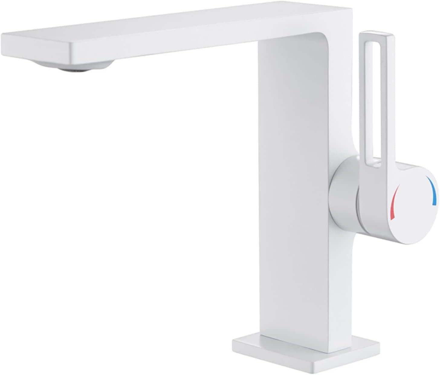 Robinet de lavabo noir en laiton mitigeur monotrou eau chaude et froide pour salle de bain