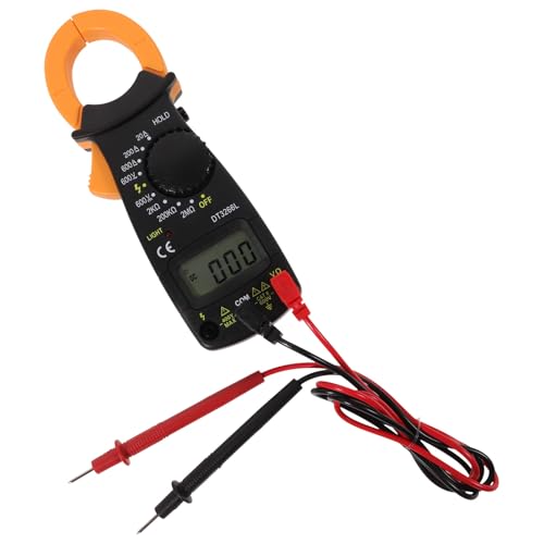 Abaodam Multímetro de Pinza Amperimétrica Digital de Alta Precisión, Medidor de Corriente Ac/dc Pantalla Lcd, Protección Total Antirrobo, Herramienta de Diagnóstico para Corriente