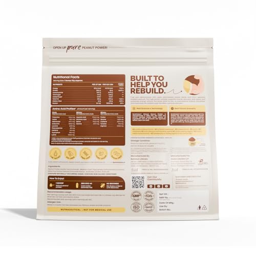 Image of SparkFusion Natural Peanut Protein Isolate - Flavor - 25g Protein, 5g BCAA, Zero Sugar, Gut-Friendly, Vegan, Lab-Tested, No Artificial Additives (500 g (Pack of 1), Rich Chocolate)