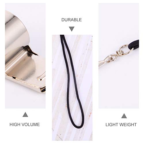 Apito Esportivo com Cordões de Aço Inoxidável Besportble, 6 peças, apito de som alto e nítido para o