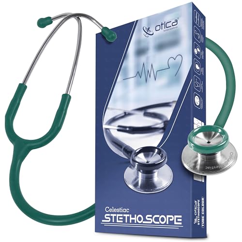 Image of OTICA Dual Head Stainless Steel Stethoscope - Stethoscopes for Nurses, Medical Nursing Students, Paramedics /EMT (Green)