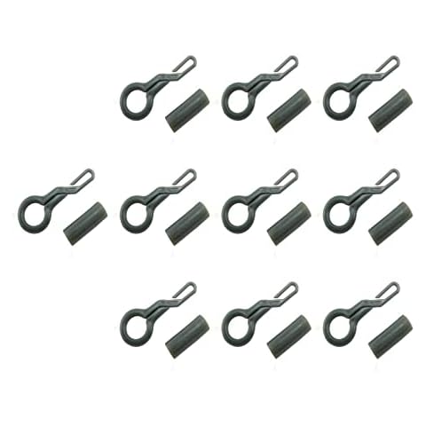 HUIZHILANXIN 10 Pcs Back Lead Clips Lightweight Fishing Swivels Back Lead Clips and Locking Tubes Plastic Sleeves Carps for Fishing Fishing Line Fish Hook Cover