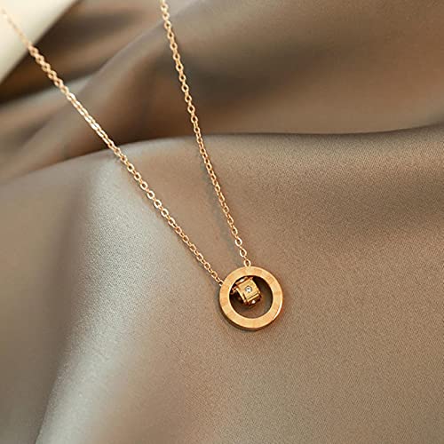 Collier chaîne de clavicule MOCHAMIK en acier fin, l'éclat de la mode féminine
