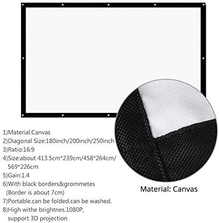 Pantalla de proyección portátil de 250 pulgadas 16:9 miniatura 3