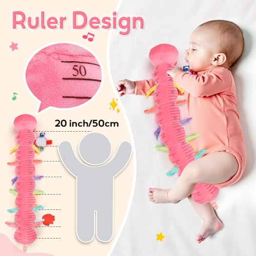 Image of Baby Sensory Toys 0-6 Months Musical Stuffed Caterpillar Tummy Time Toys