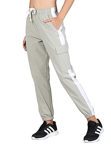 Image of CHKOKKO Women High Rise Sports Gym Track Pant Running Lower with Cargo Pocket