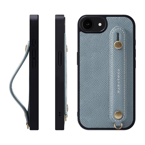 HANATORA for iPhone 17e 16e �P�[�X �{�v �ϏՌ� �w�ʃx���g �X�}�z�P�[�X �X�}�z �X�^���h�@�\ �l�b�N �X�g���b�v �t�� �G���{�X���U�[ �M�t�g �}�O�l�b�g�Ȃ� �u���[ ���� NGH-16e-Bluelin