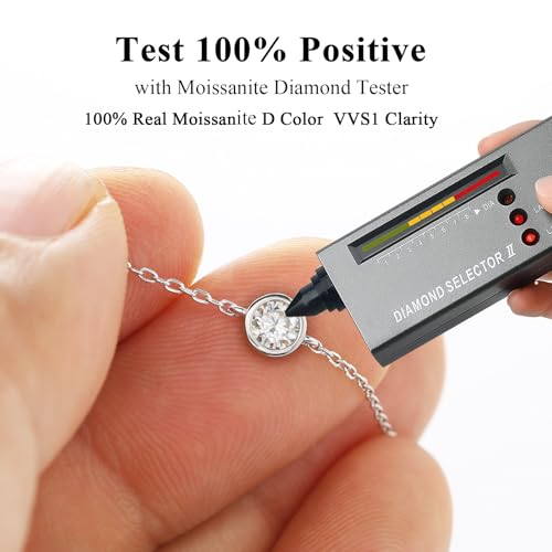 Adjustable Moissanite Station Bracelet for Women, 1.6CT Sterling Silver Women Bezel Bracelets, 6.5"-8" (16.5cm-20cm), Dainty Link Sterling Silver Bracelets for Women with18K White Gold Plated, Fine Jewelry Anniversary Birthday Gifts for Her Wife Girlfriend Mom4