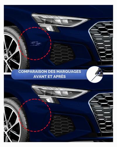 PARTS4EV LX5H/2D Bleu Navarra Métallique - Peinture de retouche - Correspondance exacte pour Audi TT/S6/TTS Quattro/S7/S8/A3/S3 - Pour réparer les rayures et les éclats – vue 3