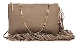 2Chique Boutique Women's Fringe Fashion Chain Clutch