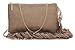 2Chique Boutique Women's Fringe Fashion Chain Clutch