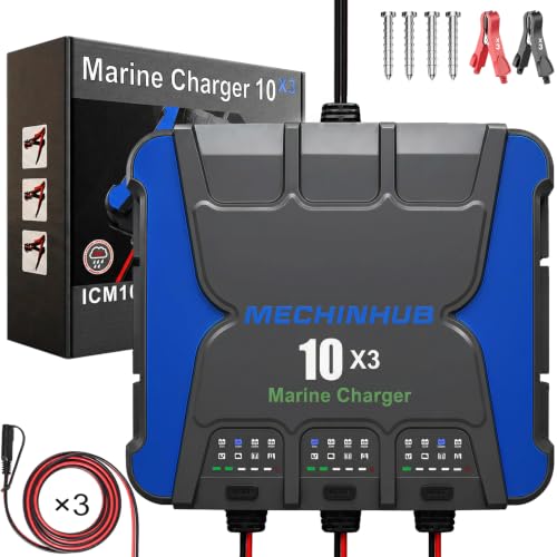 Image of 3 Bank (10A /Bank) Marine Battery Charger-12V 30A OnBoard Charger