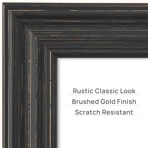 upsimples 8.5 by 11 Picture Frame, Vintage Frames Decor, 1Pack Black & Gold — view 3