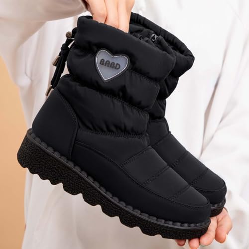 Chaussures d'hiver femme imperméables et bottes de neige chaudes
