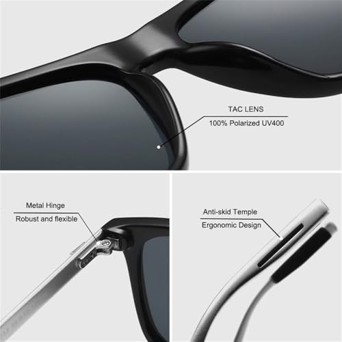 Aluminium Magnesium Polarized Sunglasses For Men UV400 Square Sun Glasses Women3