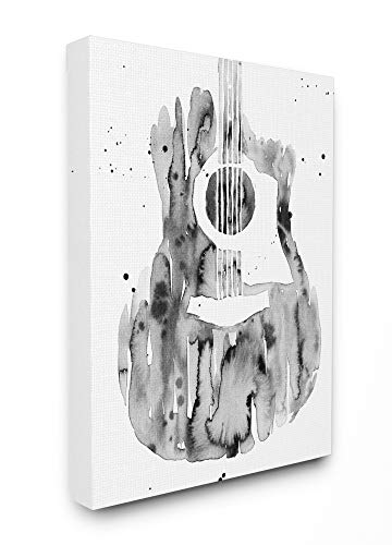 Stupell Industries Abstract Guitar Watercolor Pattern Painting Canvas Wall Art, 24 x 30, Multi-Color