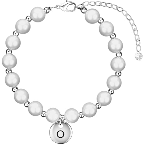 Image of Flower Girl Proposal Bracelet, Initial Bracelet for Girls, Pearl Wedding Party Gift for Child Toddler Kids with Gift Box