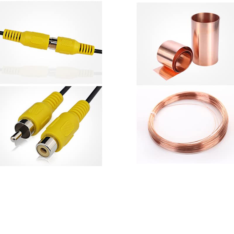 Wiring Connecting Terminals 50pcs 15cm Car Connector Dual for RCA Female Male Audio Cable Extension Av Single Single Video Plug Stereo Extension Wire for DIY Tools - (Color: for RCA Female)