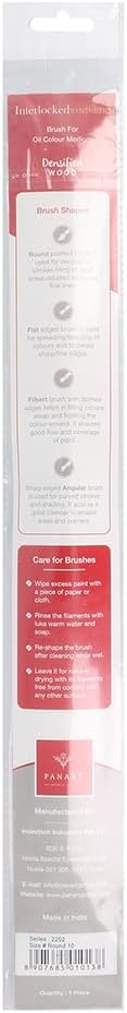 Pan Art Allround Painting Filbert Brush, Wood/Metal, Brown, No.10