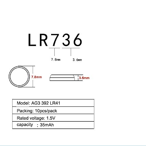 Cotchear 20Pack Ag3 Lr41 392 Coin Batteries 1.5V Alkailine Button Cell Battery #TOP1