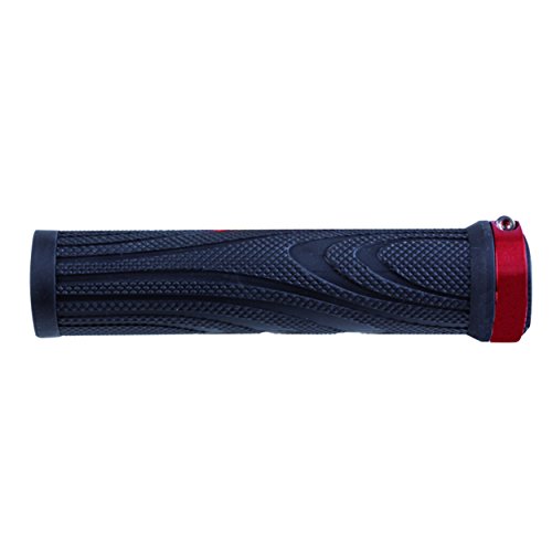 M-Wave Anodized Bolt On Grips, 130mm, Red