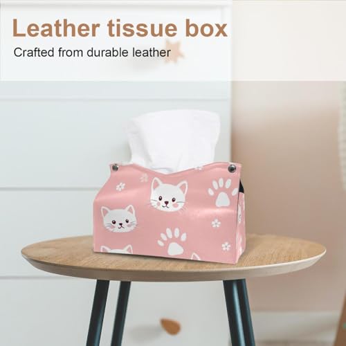 Boîte mouchoirs chaton avec large fente d'extraction - Lot de 2 boîtes de table