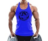 WAZZAP Herren Tank Top Ärmelloser Muskelshirt Stringer Gym Bodybuilding Training Fitness Sport Achselshirts T-Shirt