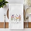 Noaleviax Christian Wildflower Kitchen Towels - Summer Dish Towels for Kitchen, Farmhouse Bible Verse Kitchen Decor, Consider How The Wildflowers Grow Inspirational Hand Towels Dishcloth 16x24 Inch #3