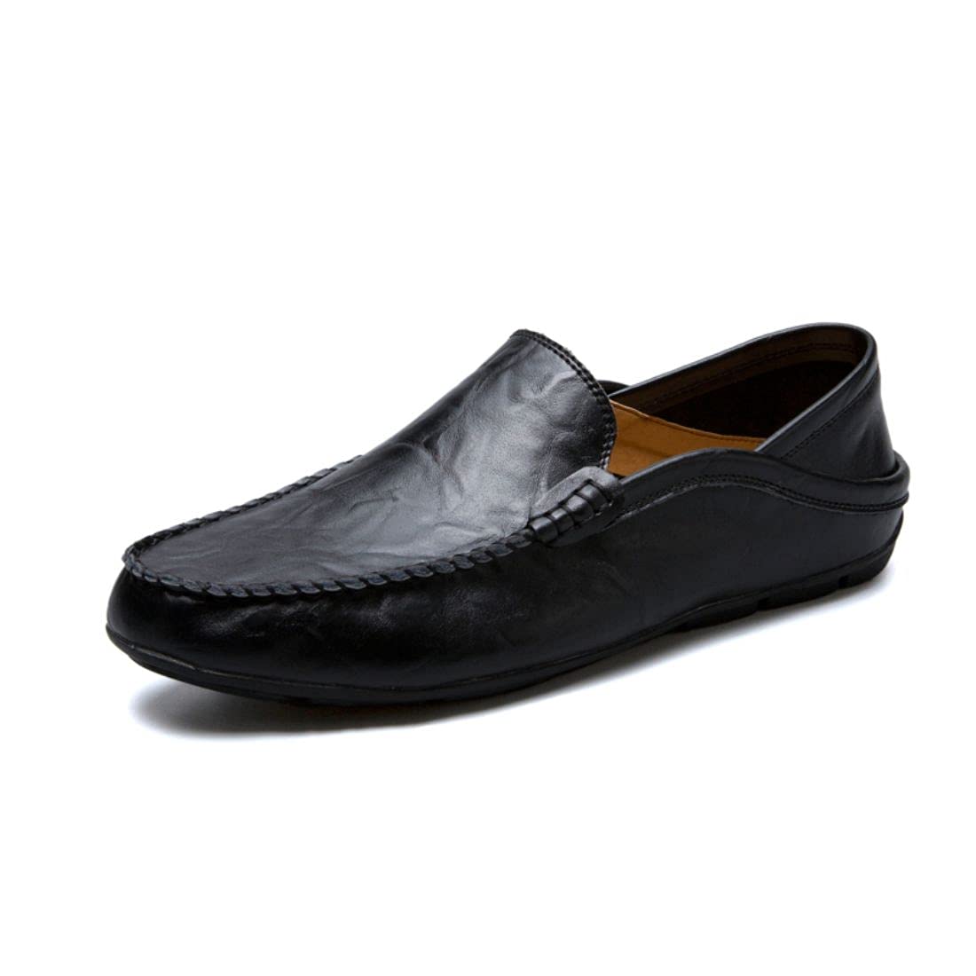Pantofola alla Moda Scarpe da Guida Traspiranti Scarpe Casual Mocassini di Grandi Dimensioni Appartamenti Slip on Mocassino da Uomo in Pelle Fatti a Mano