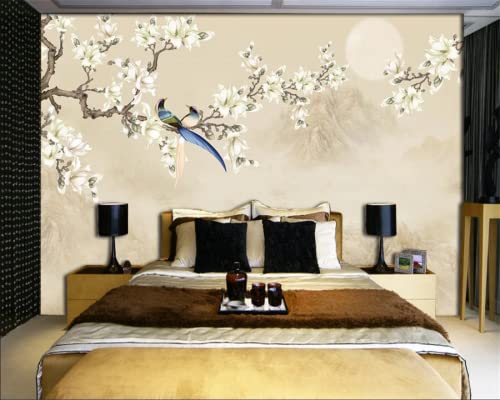 Papier peint 3D pour transformer un mur blanc en fresque florale - 3