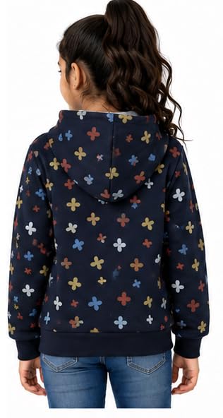Image of T2F Girls Cotton Hooded Neck Sweatshirt