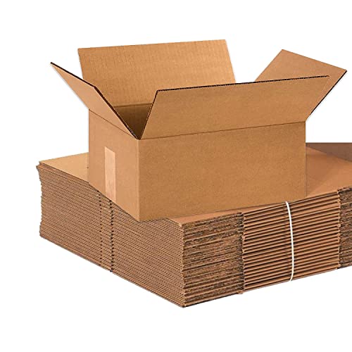Image of BOX USA 10 x 7 x 3 Corrugated Cardboard Boxes, Flat 10'L x 7'W x 3'H, Pack of 25 | Shipping, Packaging, Moving, Storage Box for Home or Business, Strong Wholesale Bulk Boxes