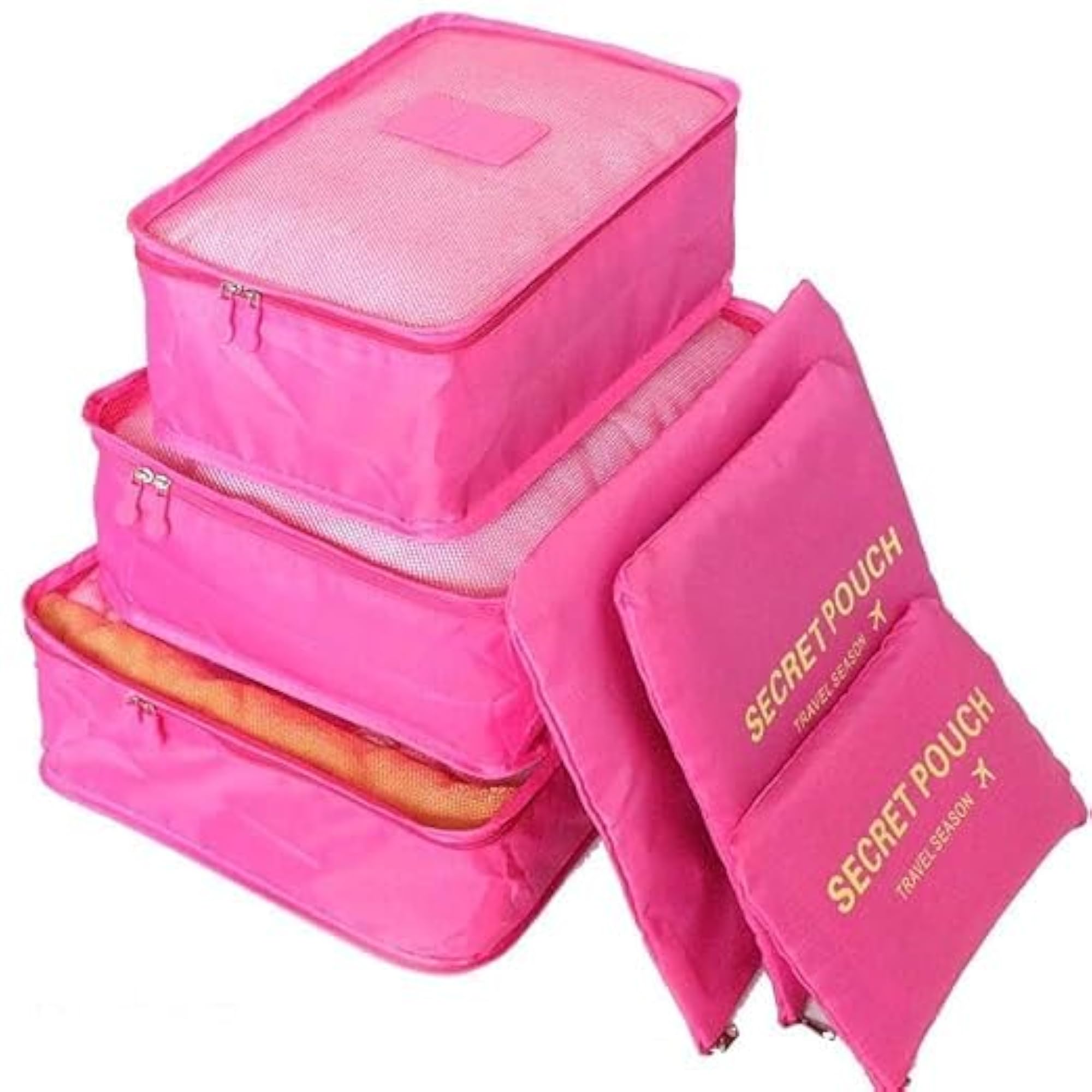 6 pcs Cloth Organizer Pouch Laundry Zipper Bags, Travel Packing