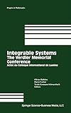 The Verdier Memorial Conference on Integrable Systems: Actes du Colloque International de Luminy (1991) (Progress in Mathematics)