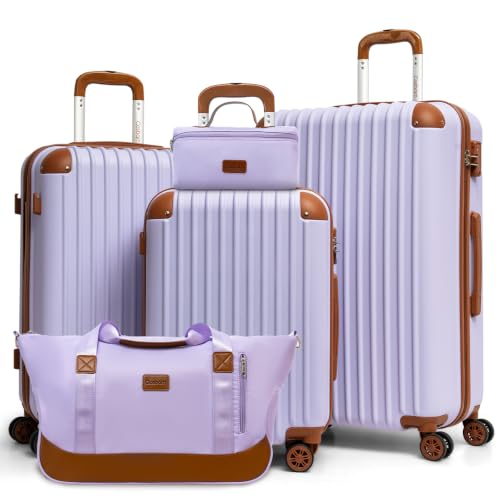 Image of Cosbarn Luggage Sets, Lightweight Durable Hardshell, 5 piece Suitcase Sets
