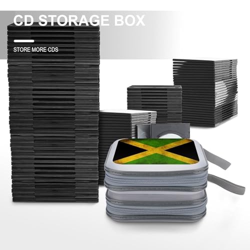 Evita arañazos con la funda para CD de Jamaica vintage rígida con cremallera 7
