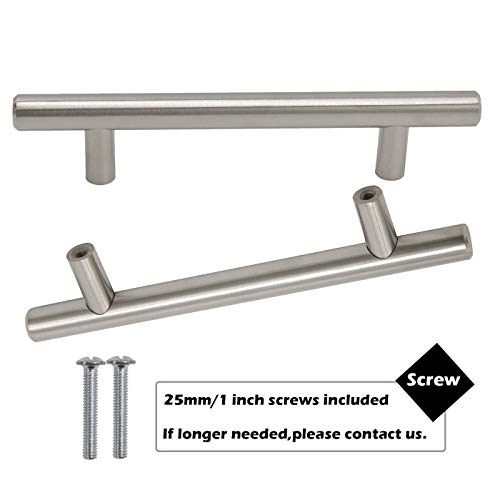 Gobrico T-Bar Kitchen Cabinet Handle Hole Center 96Mm 3-3/4In Furniture Hardware Drawer Cupboard Pull Knob 6In Overall Length 30Pack #TOP3